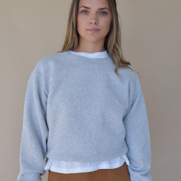 MATE the Label Tops - MATE THE LABEL David Sweatshirt - HEATHER GREY / L